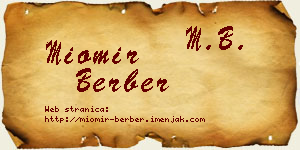 Miomir Berber vizit kartica
